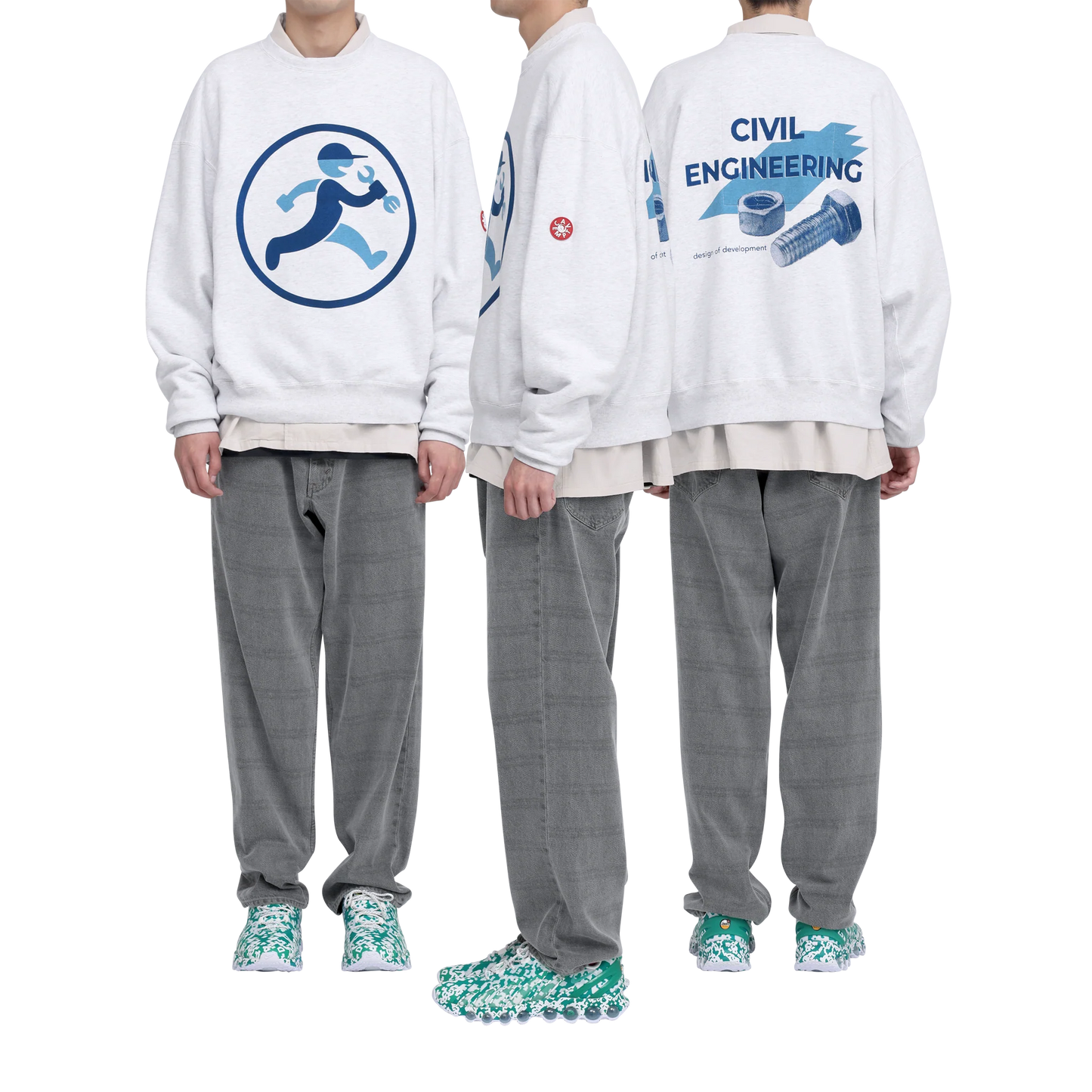 CES29CS01 AS HSF-001 CREW NECK GREY