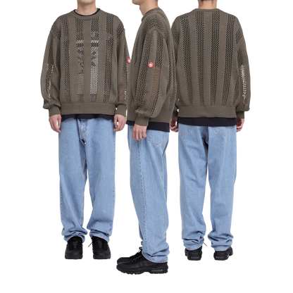 CES29KN03 COTTON WALE STRIPE KNIT KHAKI