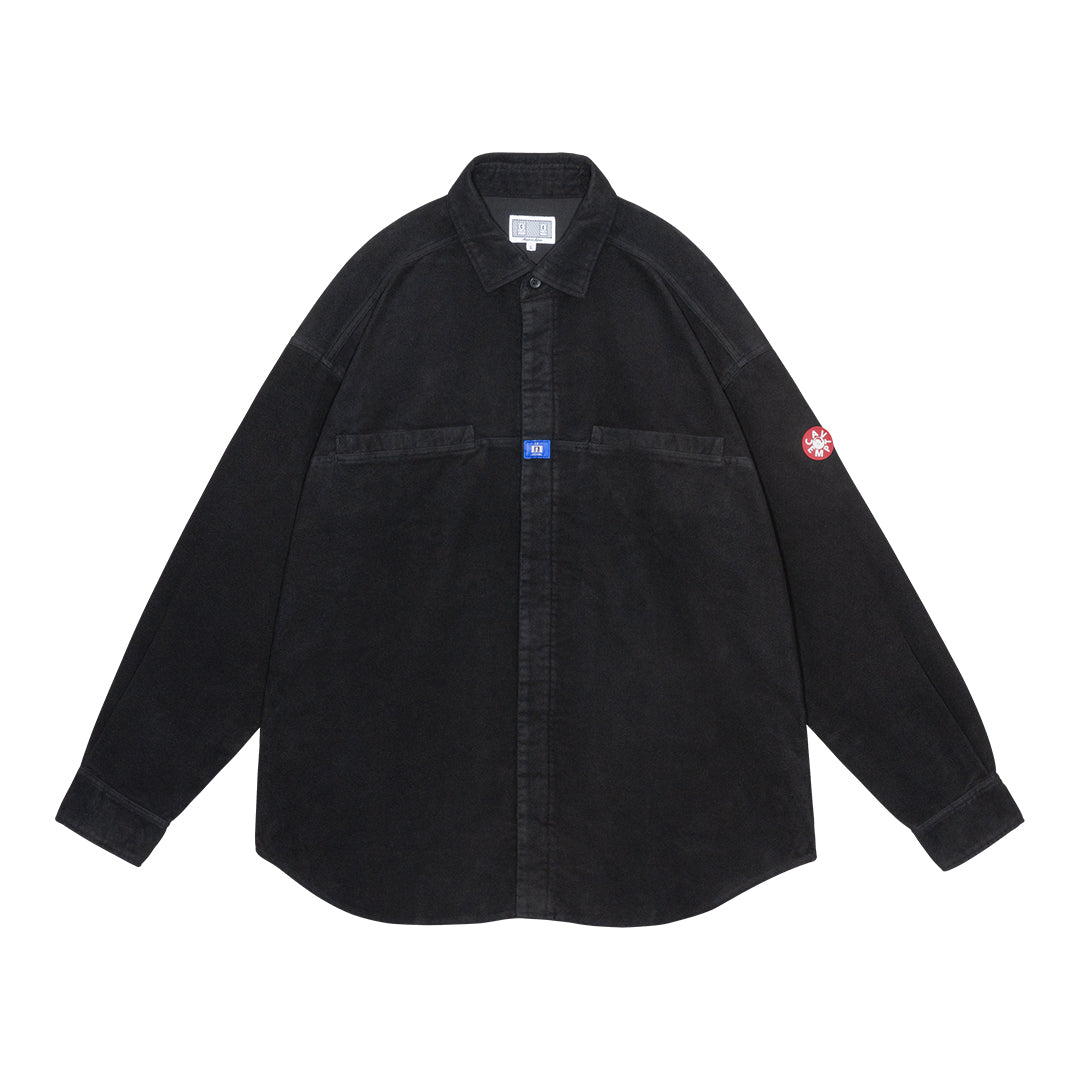 CES29SH01 BRUSHED COTTON DESIGN BIG SHIRT BLACK