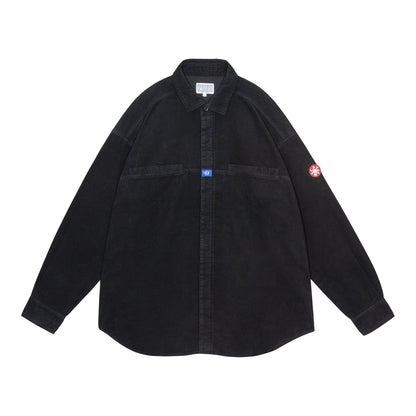 CES29SH01 BRUSHED COTTON DESIGN BIG SHIRT BLACK