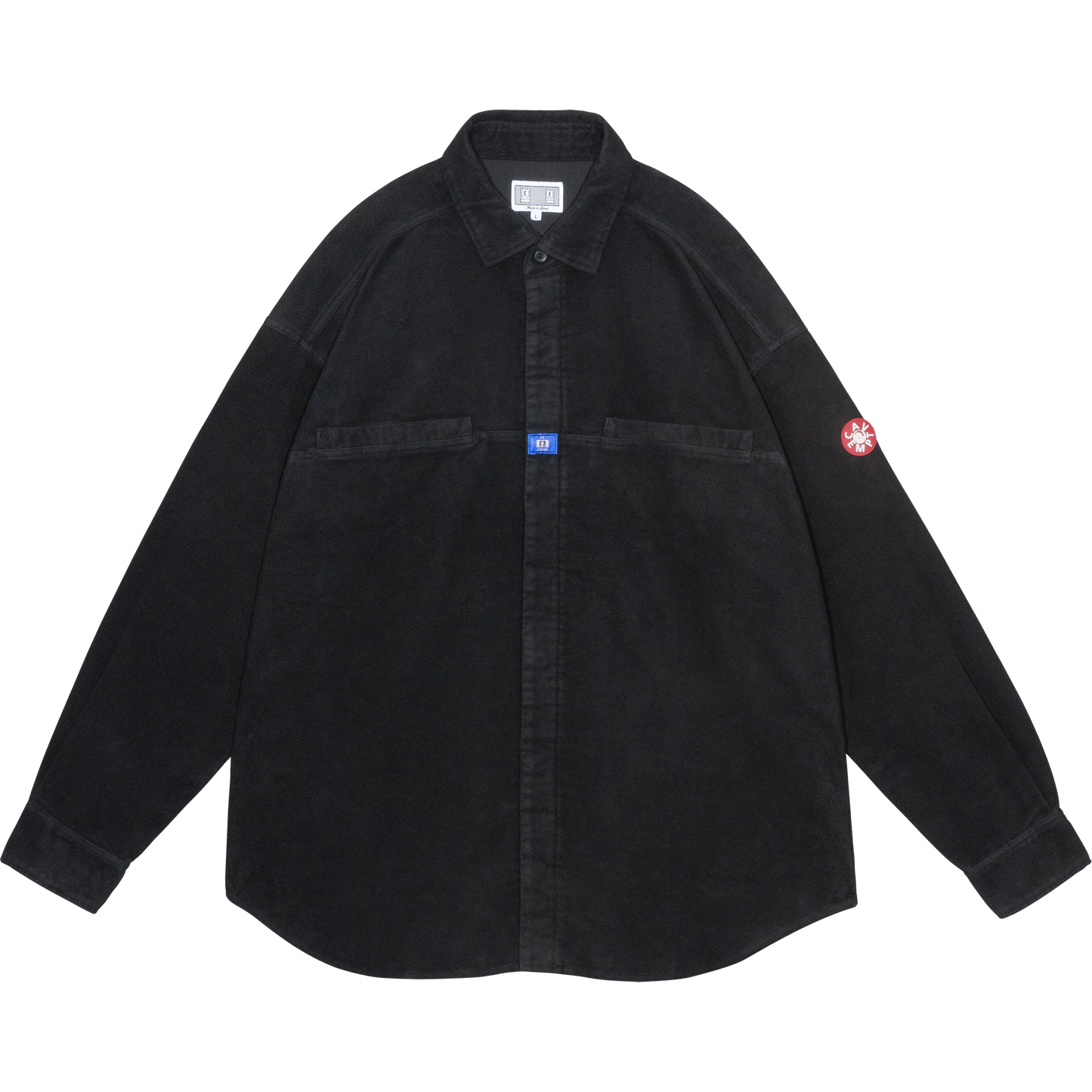 CES29SH01 BRUSHED COTTON DESIGN BIG SHIRT BLACK