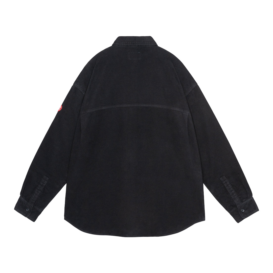 CES29SH01 BRUSHED COTTON DESIGN BIG SHIRT BLACK