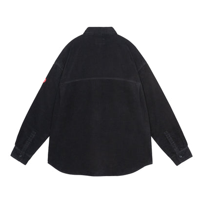 CES29SH01 BRUSHED COTTON DESIGN BIG SHIRT BLACK