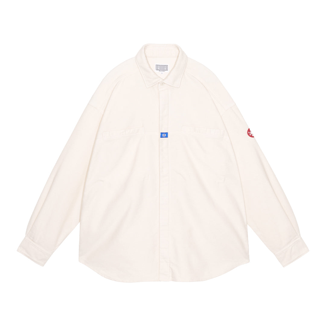 CES29SH01 BRUSHED COTTON DESIGN BIG SHIRT WHITE