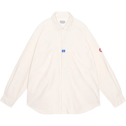 CES29SH01 BRUSHED COTTON DESIGN BIG SHIRT WHITE