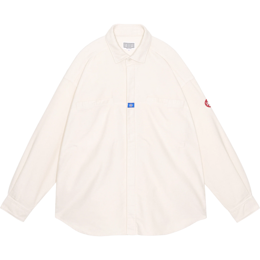 CES29SH01 BRUSHED COTTON DESIGN BIG SHIRT WHITE