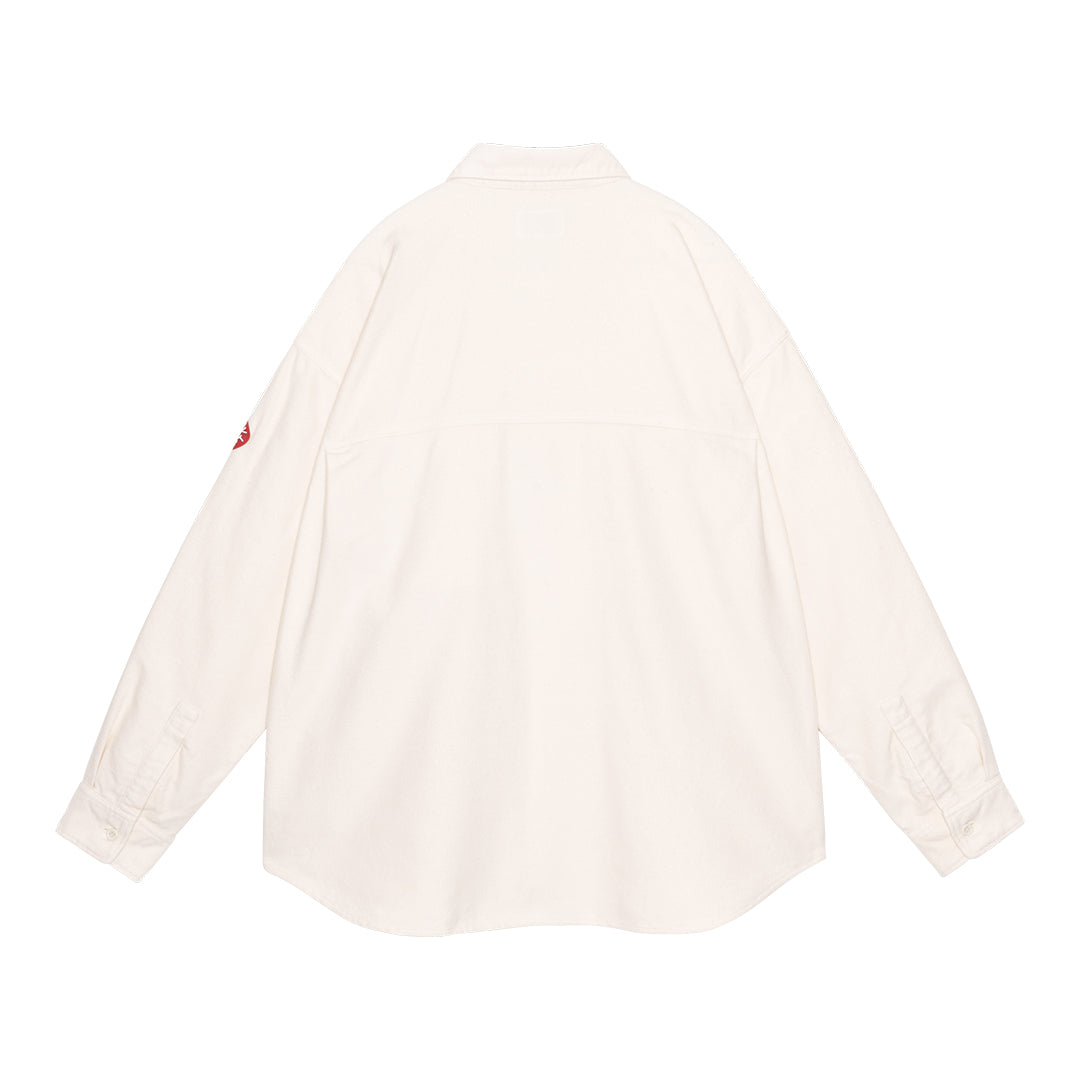 CES29SH01 BRUSHED COTTON DESIGN BIG SHIRT WHITE