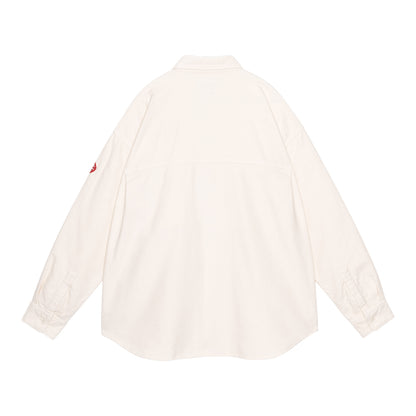CES29SH01 BRUSHED COTTON DESIGN BIG SHIRT WHITE