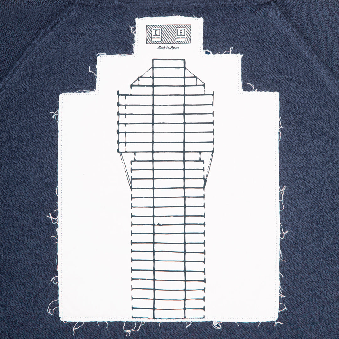 CES30CS08 SOLID BIG HEAVY ZIP HOODY NAVY