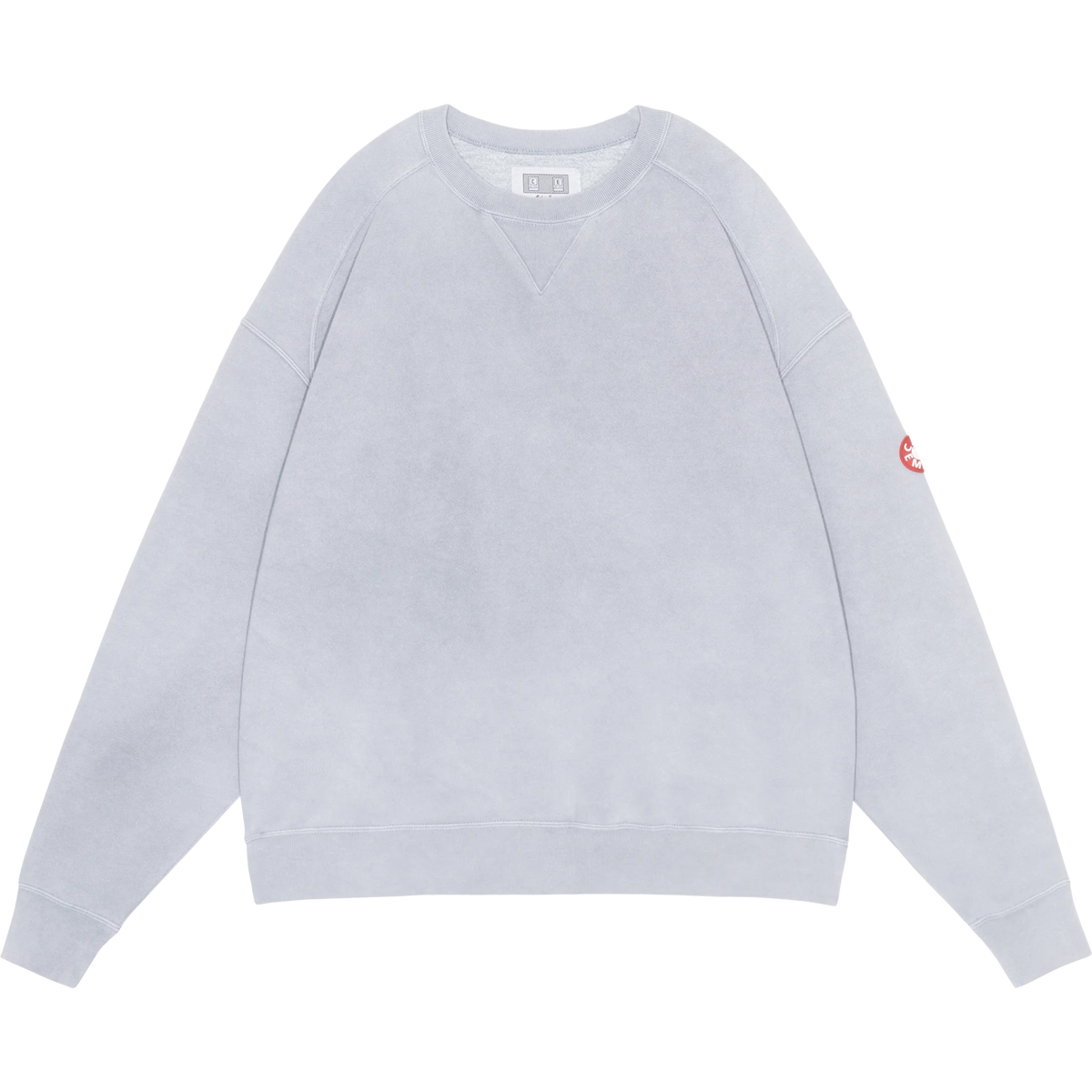 CES30CS10 OVERDYE PANEL SHOULDER CREW NECK GREY