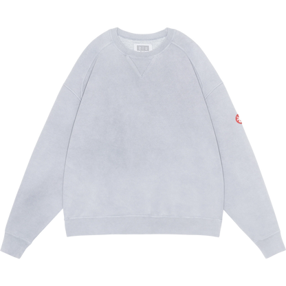 CES30CS10 OVERDYE PANEL SHOULDER CREW NECK GREY
