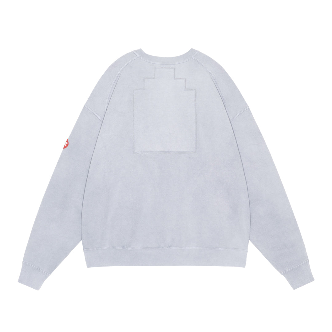 CES30CS10 OVERDYE PANEL SHOULDER CREW NECK GREY