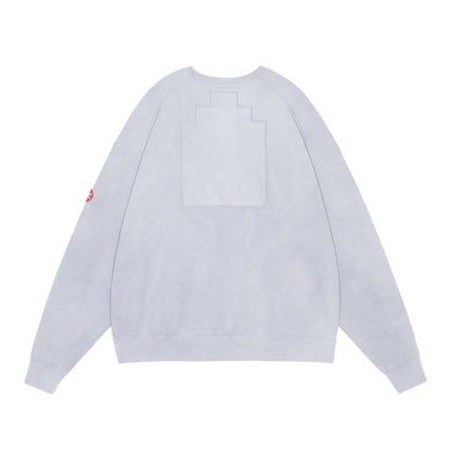 CES30CS10 OVERDYE PANEL SHOULDER CREW NECK GREY