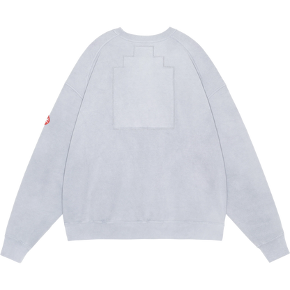 CES30CS10 OVERDYE PANEL SHOULDER CREW NECK GREY