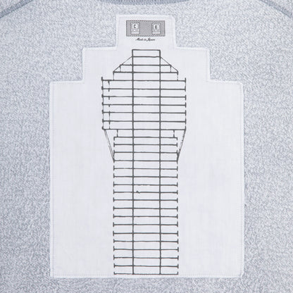 CES30CS10 OVERDYE PANEL SHOULDER CREW NECK GREY