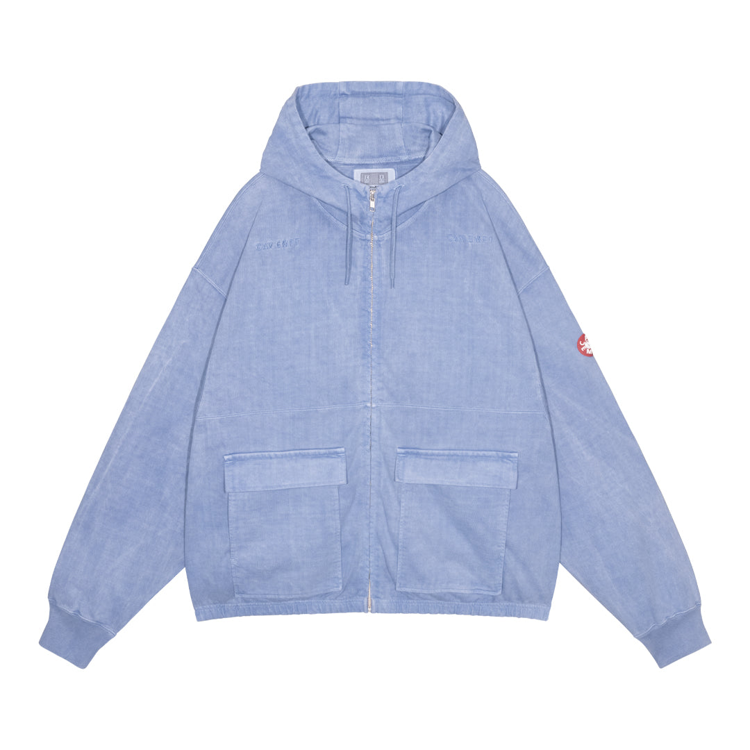 CES30CS17 OVERDYE LIGHT ZIP HOODY PURPLE