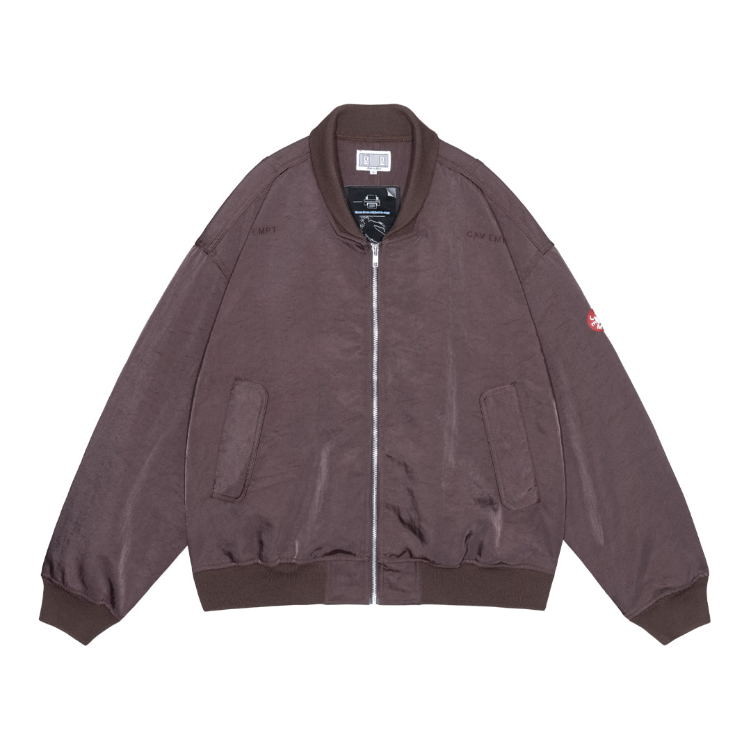 CES30JK16 NYLON TWILL ZIP JACKET BROWN