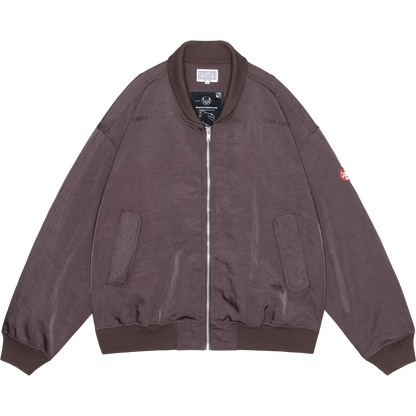 CES30JK16 NYLON TWILL ZIP JACKET BROWN