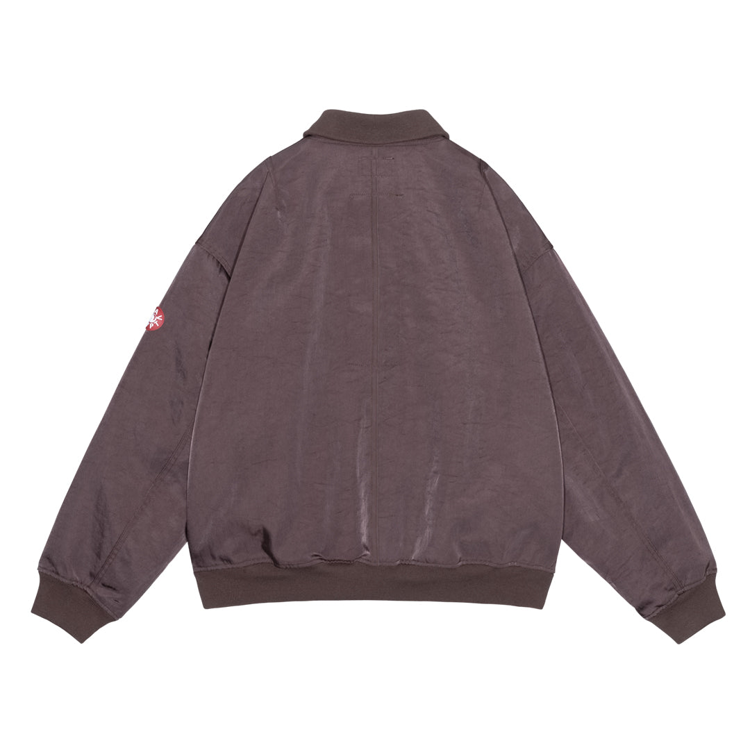CES30JK16 NYLON TWILL ZIP JACKET BROWN