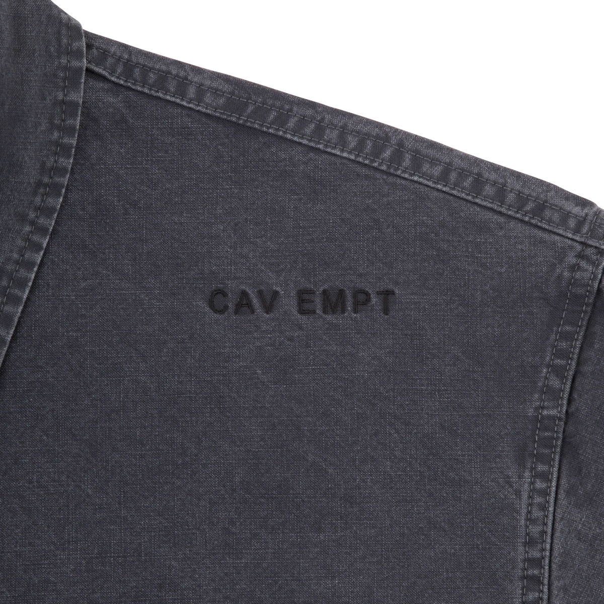 CES30JK22 WASHED COTTON CANVAS ZIP JACKET BLACK
