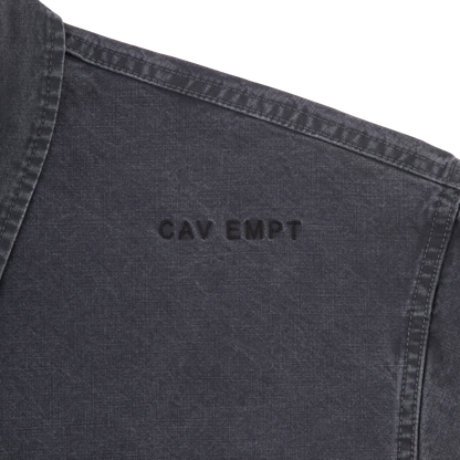 CES30JK22 WASHED COTTON CANVAS ZIP JACKET BLACK