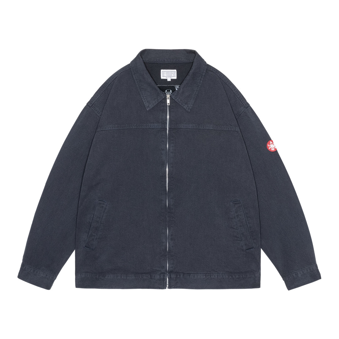 CES30JK23 HEATHERED TWILL TRUCKER ZIP JACKET NAVY