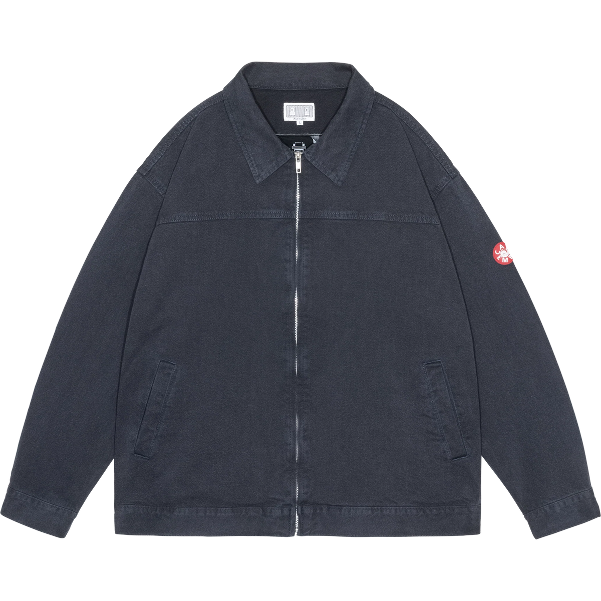 CES30JK23 HEATHERED TWILL TRUCKER ZIP JACKET NAVY