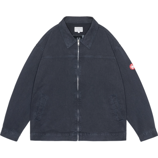 CES30JK23 HEATHERED TWILL TRUCKER ZIP JACKET NAVY