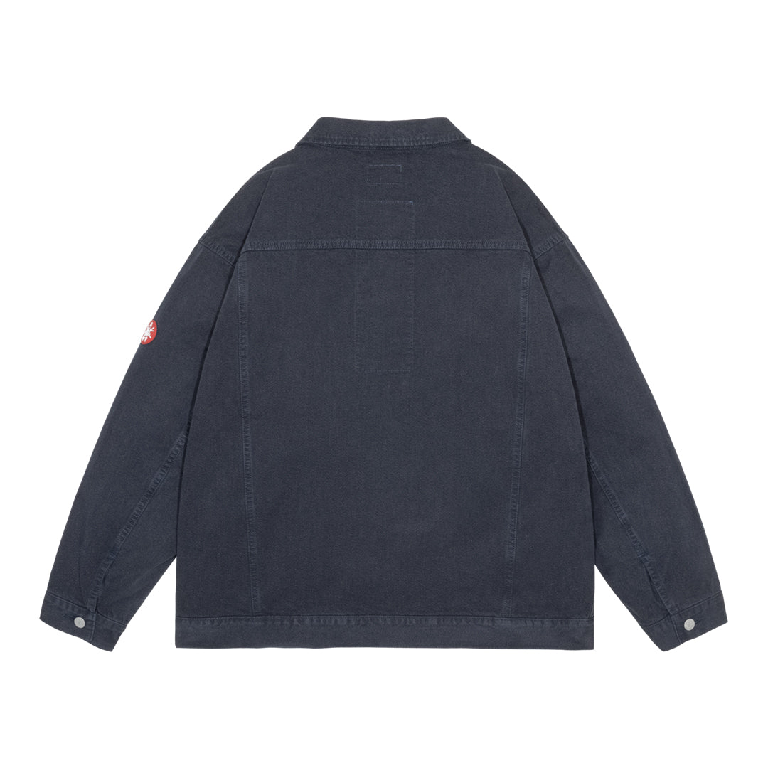CES30JK23 HEATHERED TWILL TRUCKER ZIP JACKET NAVY