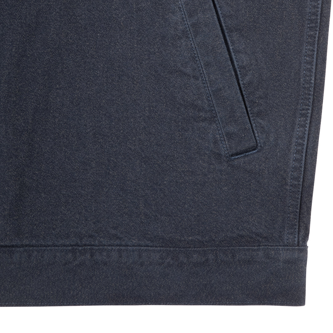 CES30JK23 HEATHERED TWILL TRUCKER ZIP JACKET NAVY