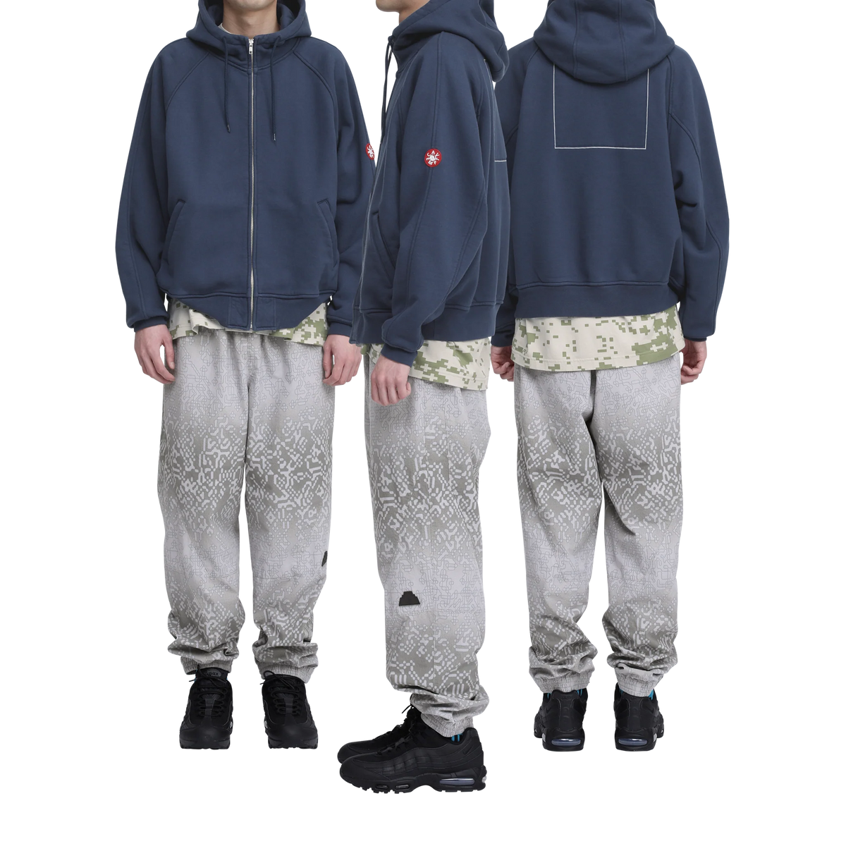 CES30CS08 SOLID BIG HEAVY ZIP HOODY NAVY