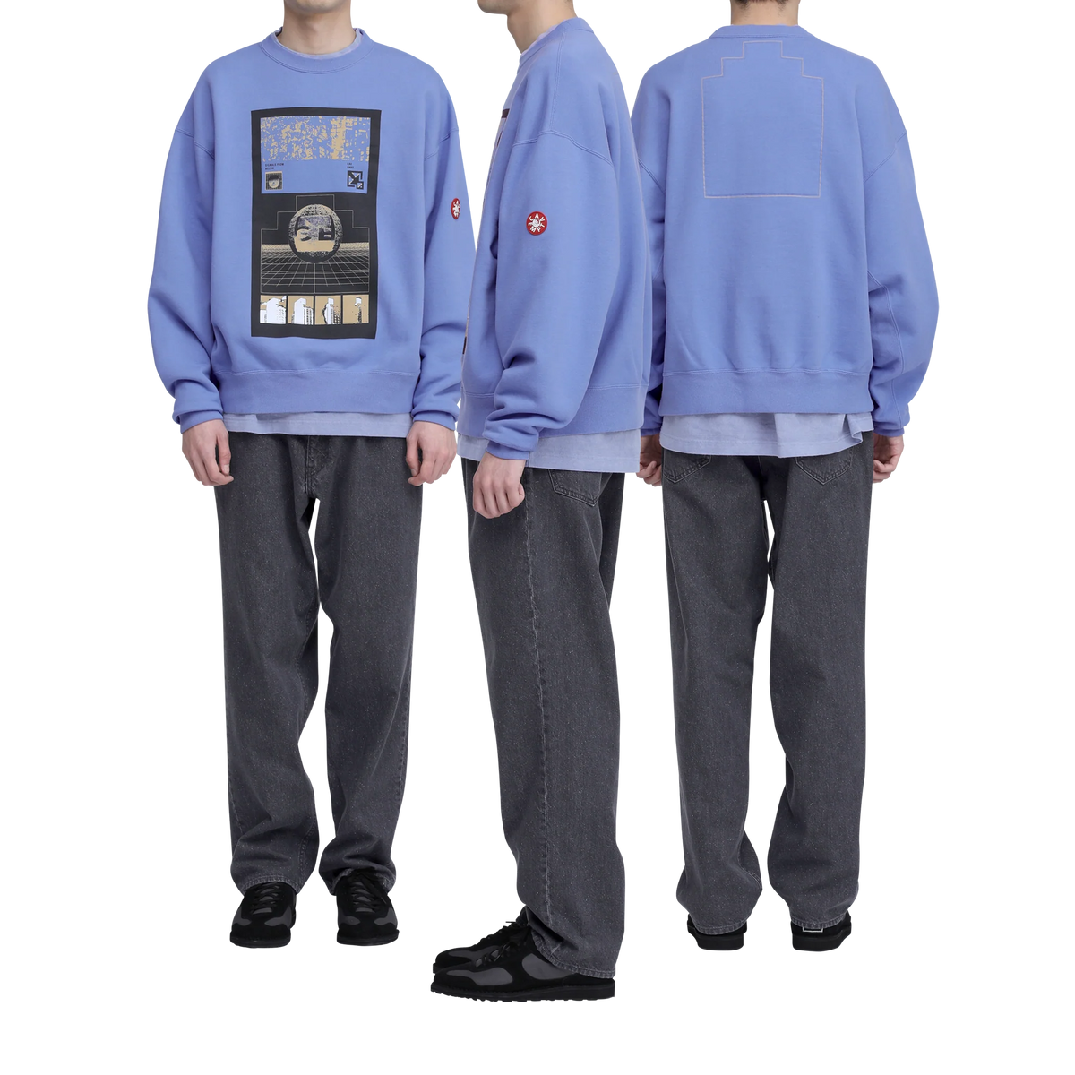 CES30CS02 AS SIGgrid CREW NECK PURPLE