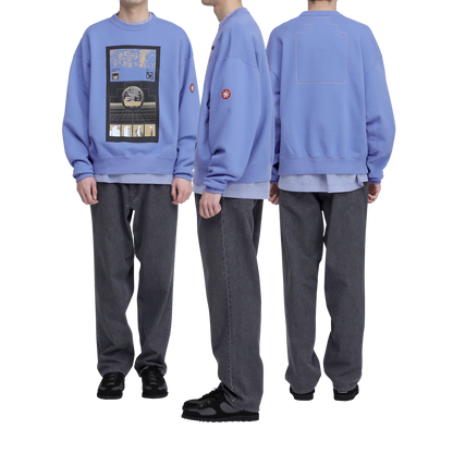CES30CS02 AS SIGgrid CREW NECK PURPLE