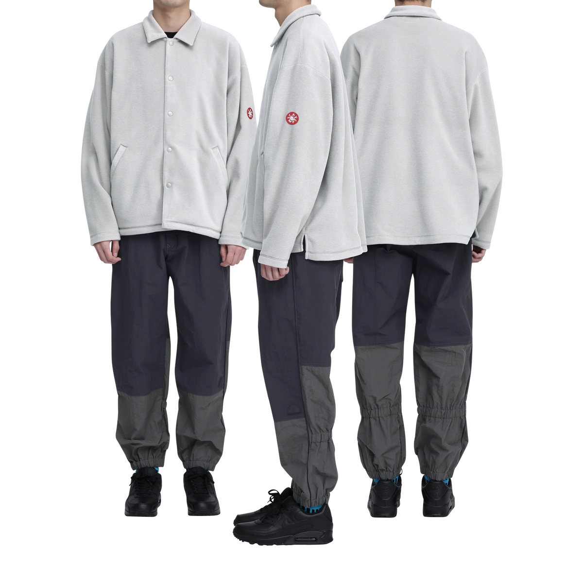 CES30CS22 FLEECE SNAP SHIRT GREY
