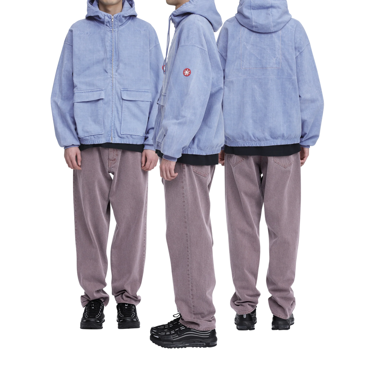 CES30CS17 OVERDYE LIGHT ZIP HOODY PURPLE