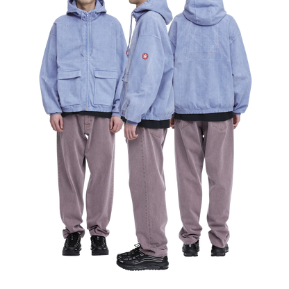 CES30CS17 OVERDYE LIGHT ZIP HOODY PURPLE