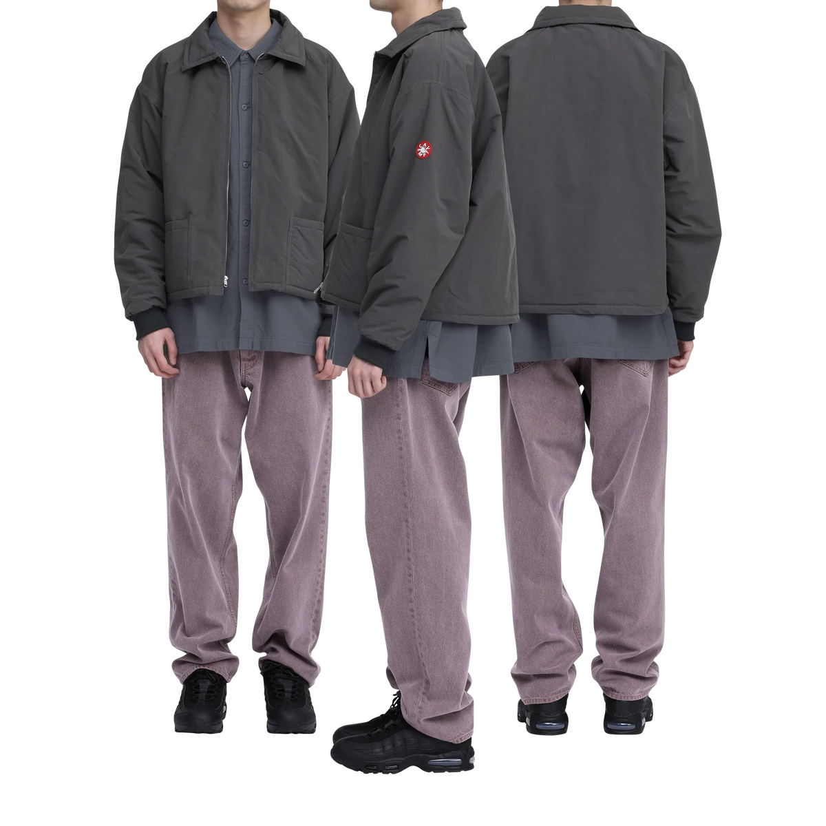 CES30JK08 PN ZIP SHORT JACKET CHARCOAL