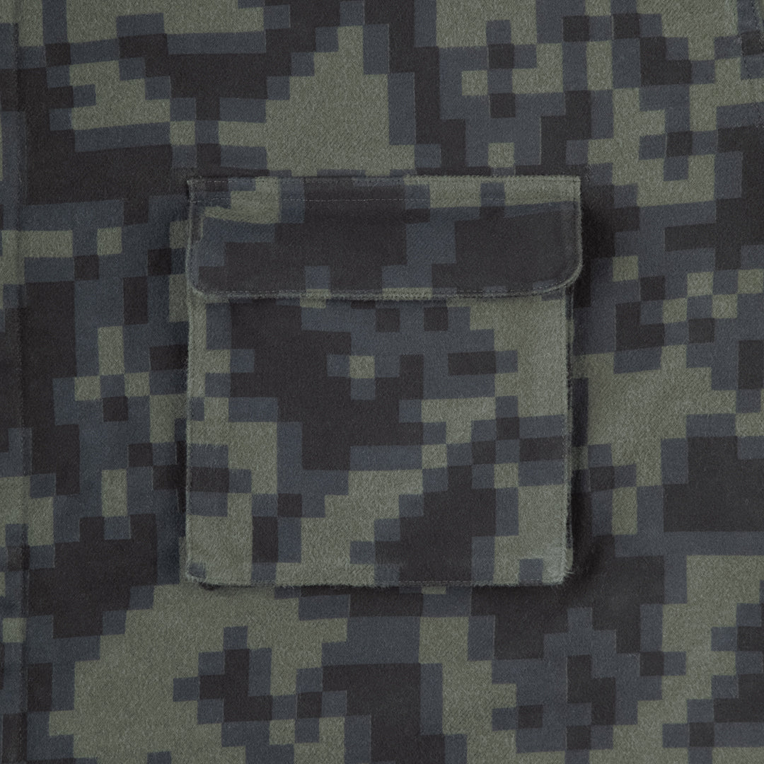 CES30SH05 DIGI8 FLANNEL BIG SHIRT GREEN