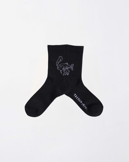 CFC-25SS-SOCKS02 1Pac Osakanakun Socks BLACK