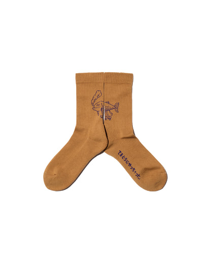 CFC-25SS-SOCKS02 1Pac Osakanakun Socks BROWN
