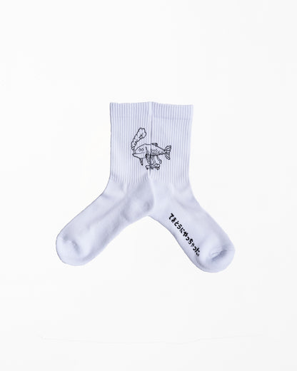 CFC-25SS-SOCKS02 1Pac Osakanakun Socks WHITE