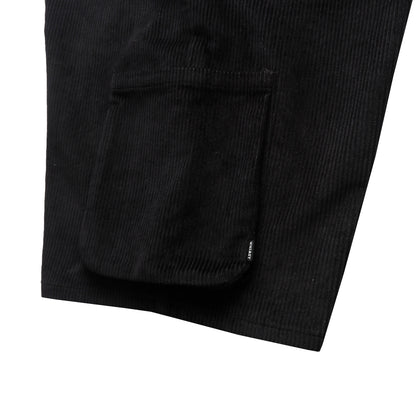 Corduroy Cargo Short Black
