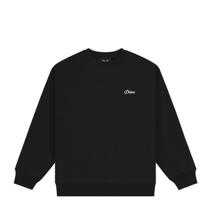 Cursive Small Logo Crewneck BLACK