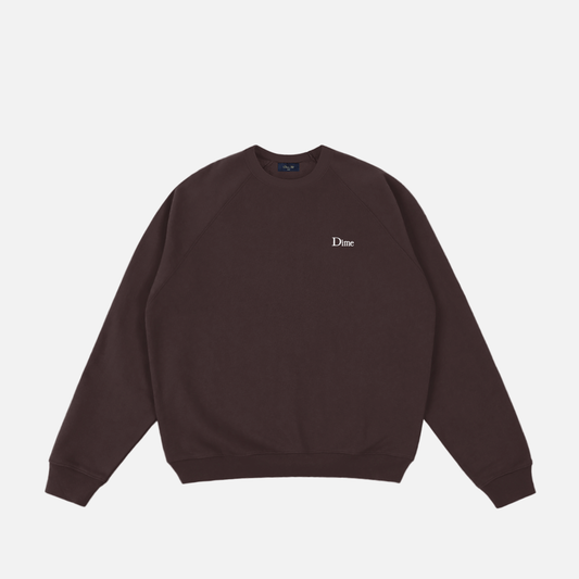 Classic Small Logo Crewneck Dark Brown