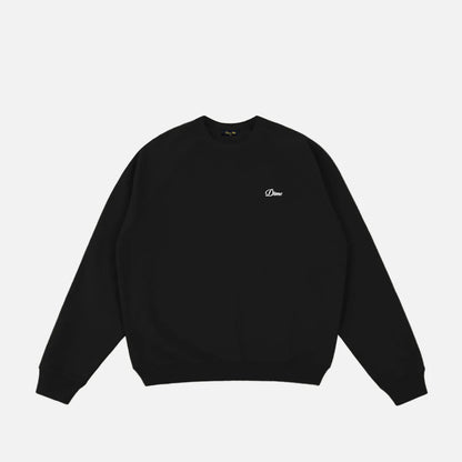 Cursive Small Logo Crewneck BLACK