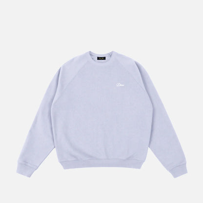 Cursive Small Logo Crewneck Gray Lavender