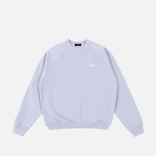 Cursive Small Logo Crewneck Gray Lavender