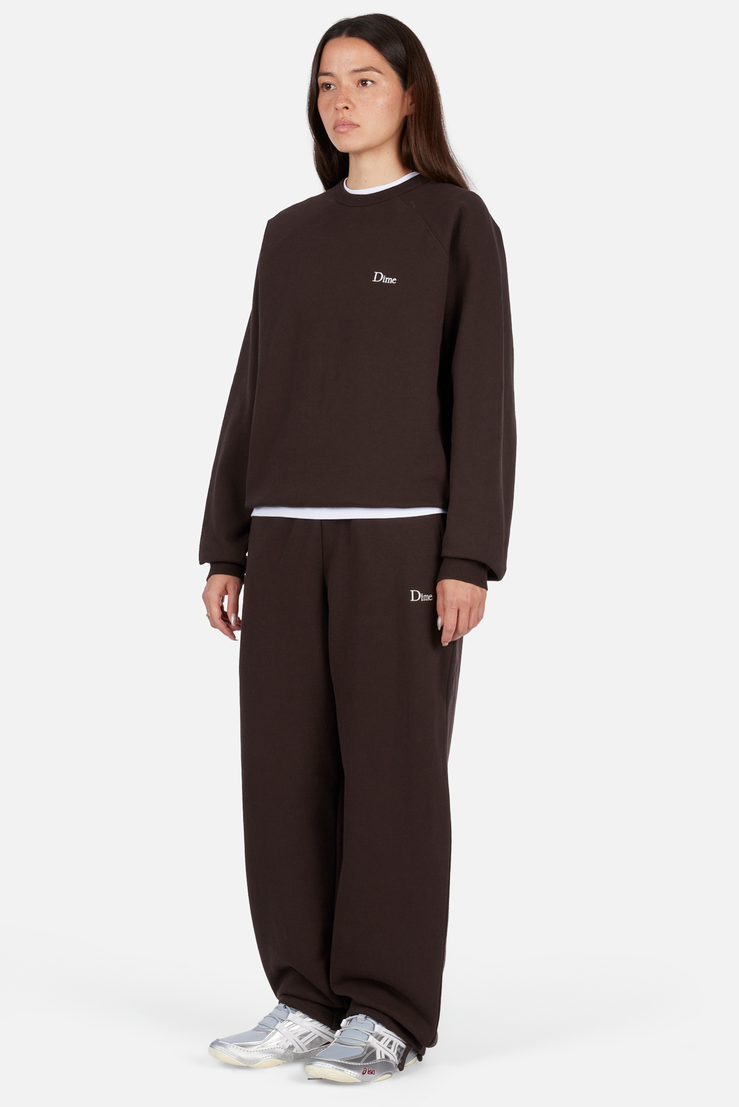 Classic Small Logo Crewneck Dark Brown