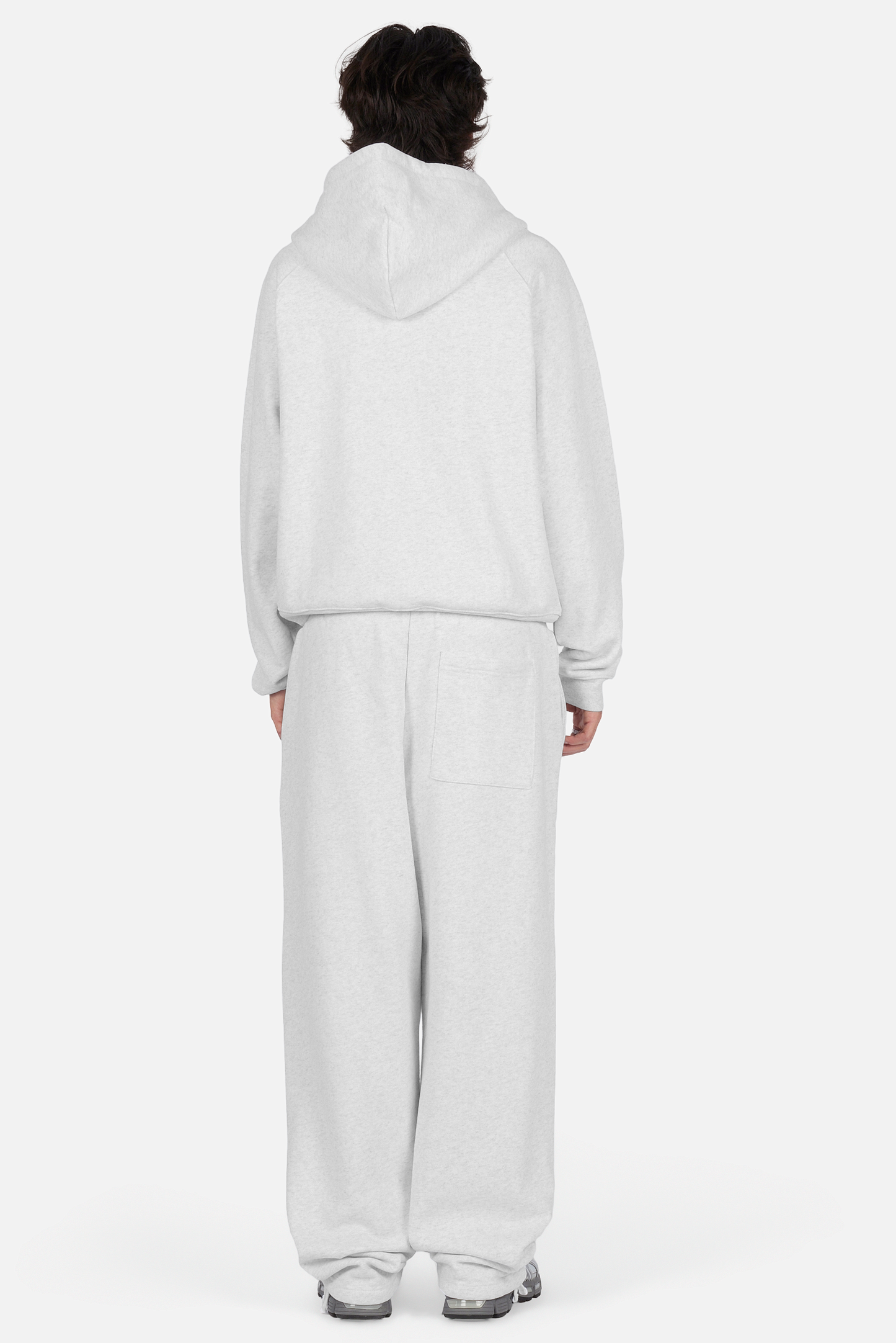 Classic Small Logo Zip Hoodie Ash