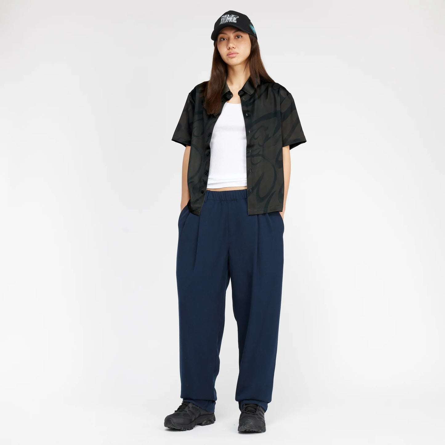 Chilling Satin Shirt Black
